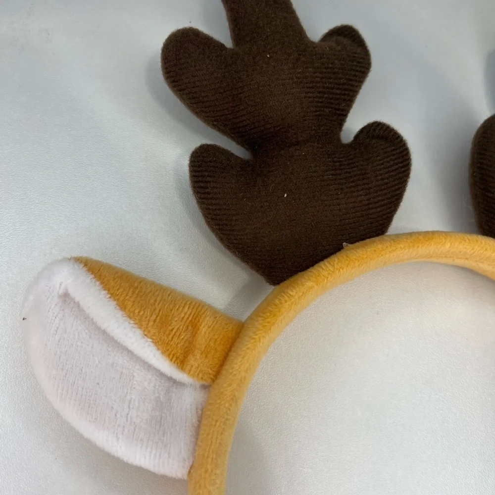 NEW Brown and White Reindeer Antlers Headband